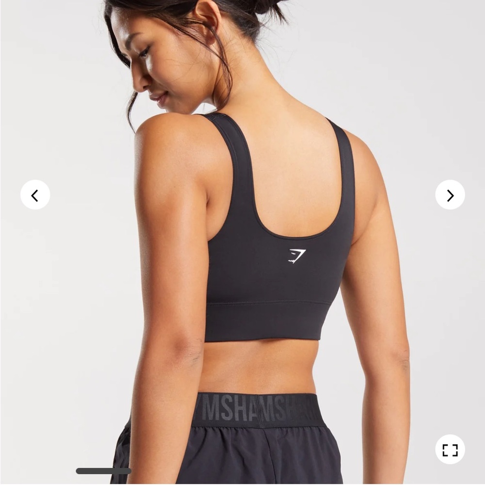 Gymshark Longline Sports Bra (Medium, Black)